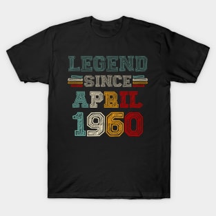 63 Years Old Legend Since April 1960 63rd Birthday T-Shirt